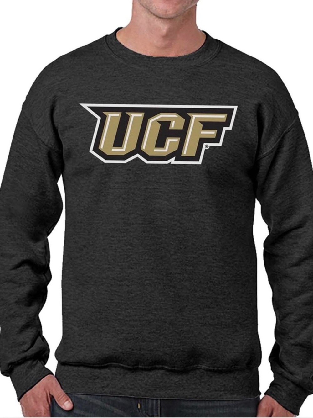 NCAA Adult Charcoal Crewneck Fleece Sweatshirt - Cotton Blend xxl nwt